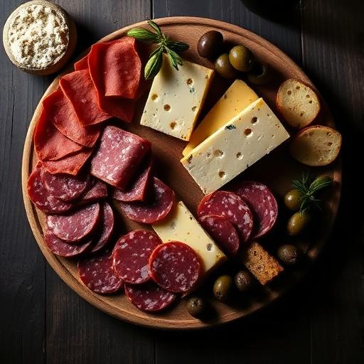 Tábua de frios cetogênica