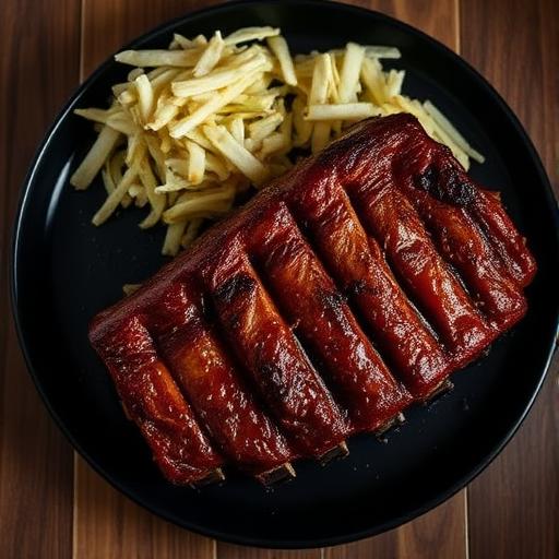 Porco desfiado com couve refogada