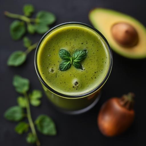 Smoothie verde cetogênico
